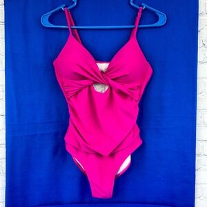•DAVI & DANI•| Bright Pink One Piece Bathing Suit